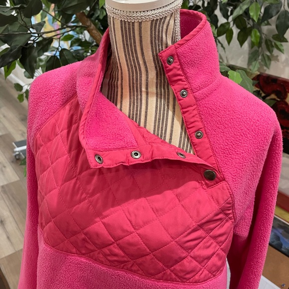 J. Crew Sweater Pink Sweater Fleece Sweater Sweatshirt hot pink Size Small - Picture 3 of 8